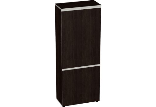 Шкаф широкий высокий закрытый Валенсия, цвет венге