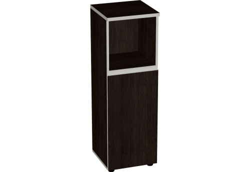 Шкаф узкий средний (1 открытая полка) Валенсия, цвет венге