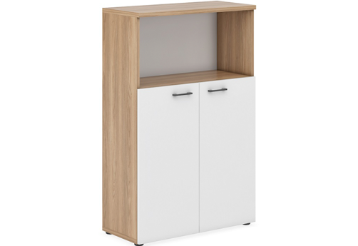 Шкаф средний широкий (1 открытая полка) Дейли, цвет дуб + белый
