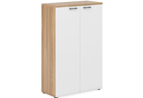 Шкаф средний широкий закрытый Дейли, цвет дуб + белый