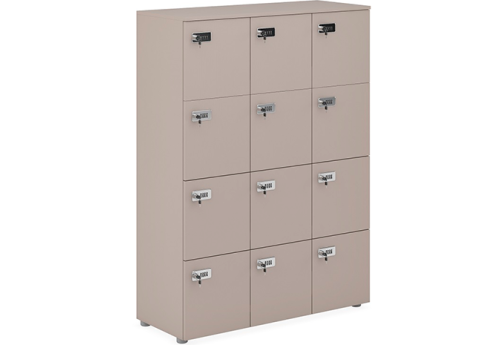 Локер тройной с кодовым замком Верро, цвет серый камень