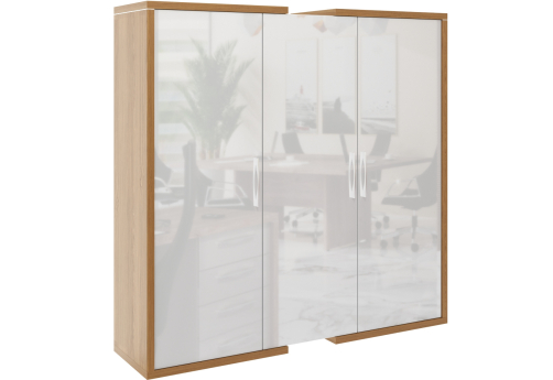 Шкаф комбинированный Дублин, цвет дуб сантана + белый