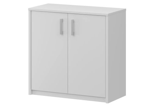 Стеллаж низкий закрытый Аксима, цвет белый