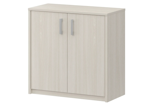 Стеллаж низкий закрытый Аксима, цвет ясень шимо