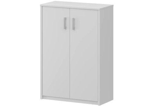 Стеллаж средний закрытый Аксима, цвет белый