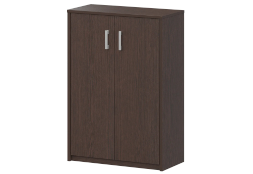 Стеллаж средний закрытый Аксима, цвет венге