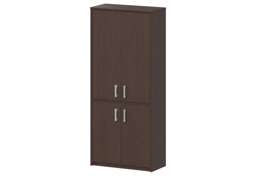 Шкаф комбинированный закрытый Аксима, цвет венге