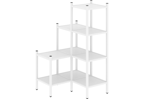 Стеллаж угловой внутренний вариант 36 Европа, цвет белый бриллиант + белый