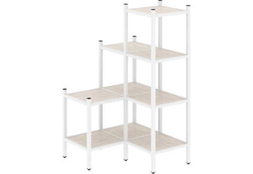 Стеллаж угловой внутренний вариант 36 Европа, цвет денвер светлый + белый