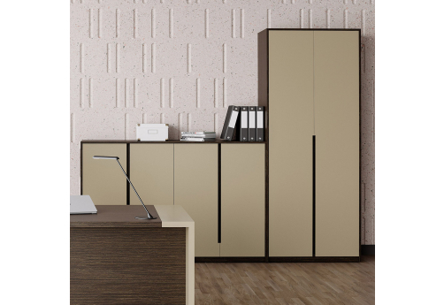 Группа шкафов Модесто, цвет орех дижон + бежевый