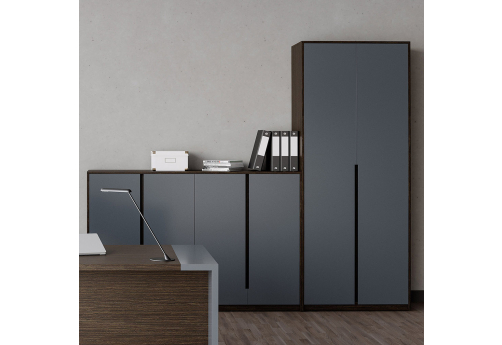Группа шкафов Модесто, цвет орех дижон + серый
