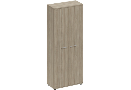 Шкаф высокий широкий закрытый Авилла, цвет вяз либерти