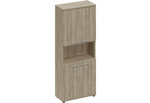 Шкаф высокий широкий с нишей Авилла, цвет вяз либерти