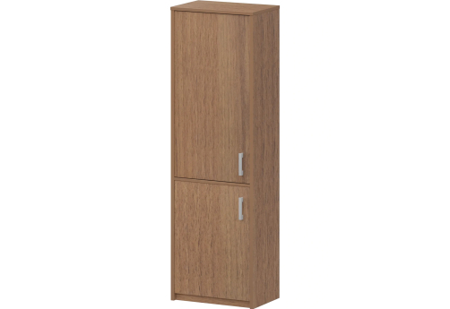 Шкаф комбинированный закрытый узкий Аксима, цвет орех гварнери