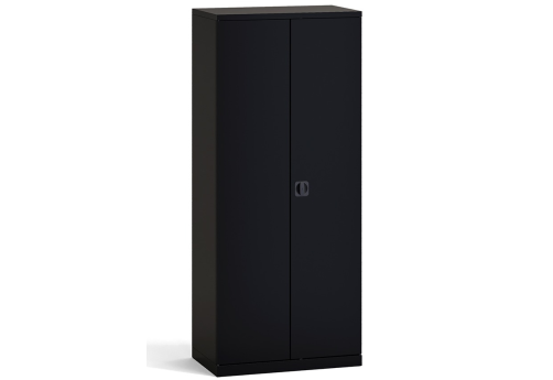 Шкаф металлический широкий 4 полки, цвет черный