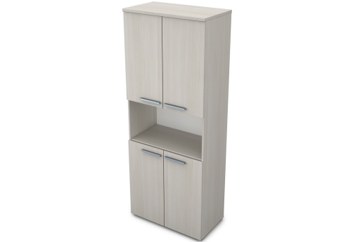 Шкаф для документов с нишей Платинум Персонал, цвет слоновая кость