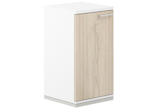 Шкаф левый 2 уровня Фламинго, цвет белый + акация