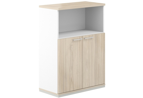 Шкаф 3 уровня с нишей Фламинго, цвет белый + акация