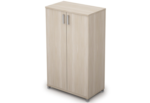Шкаф средний широкий закрытый, цвет шамони светлый