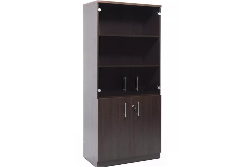 Шкаф со стеклом, цвет венге