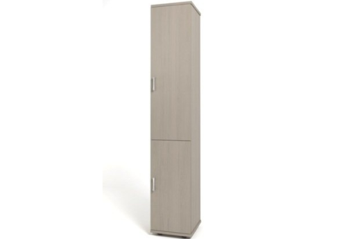 Шкаф высокий узкий (2 двери), цвет дуб молочный