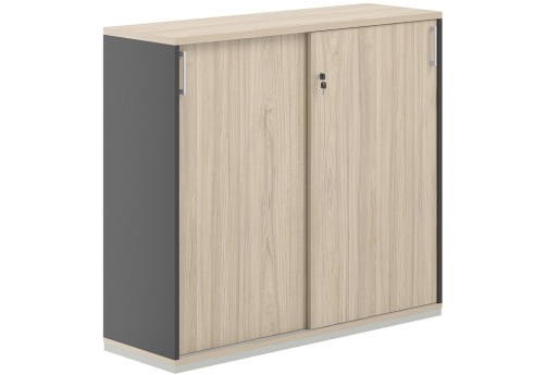 Шкаф-купе 3 уровня Фламинго, цвет антрацит + акация