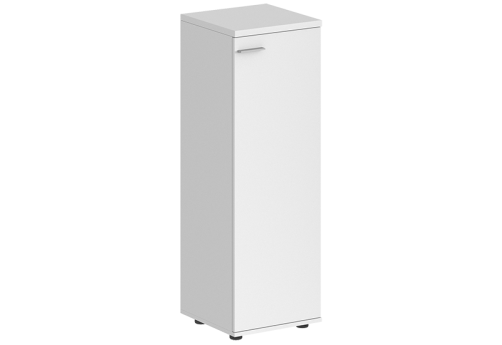 Шкаф средний с задней стенкой HDF правый Индиго Вуд, цвет белый