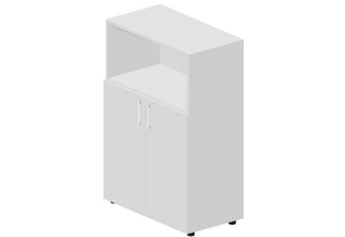 Шкаф средний с открытой полкой Кристо Директ, цвет белый