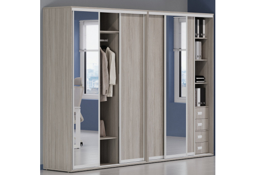 Группа комбинированных шкафов-купе Рио, цвет дуб аттик