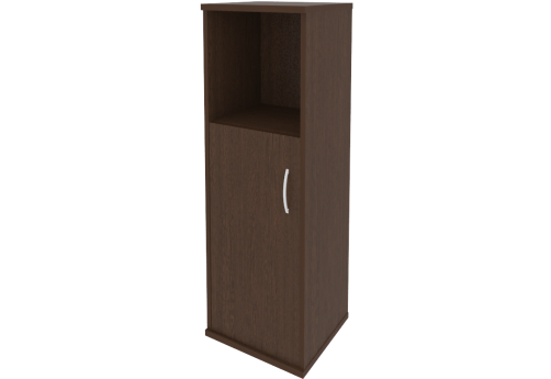 Шкаф средний узкий с полкой левый, цвет венге