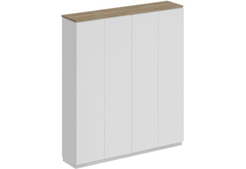 Шкаф для документов закрытый Римини, цвет дуб светлый + белый + белый