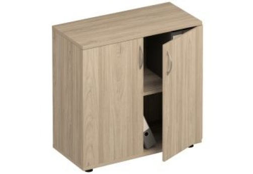 Шкаф низкий широкий закрытый Тарли, цвет вяз светлый