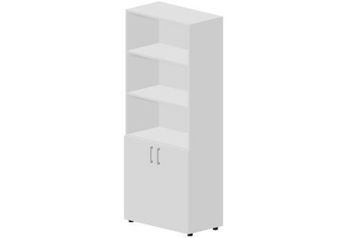 Шкаф высокий (3 открытые полки) Киви, цвет белый