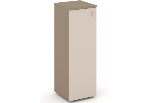 Шкаф средний узкий закрытый левый, цвет латте + капучино