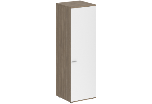Гардероб с задней стенкой HDF правый Индиго Вуд, цвет дуб темный + белый