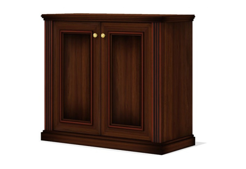 Шкаф низкий Альберо, цвет орех темный