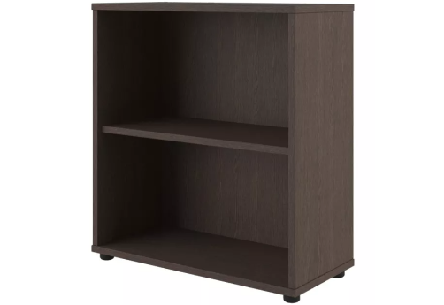 Стеллаж низкий, цвет дуб темный