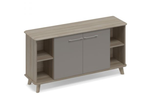 Шкаф низкий полузакрытый Види Вуд, цвет вяз + мокко