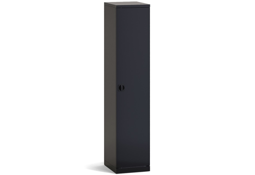 Шкаф металлический узкий 4 полки (универсальный правый/левый), цвет антрацит