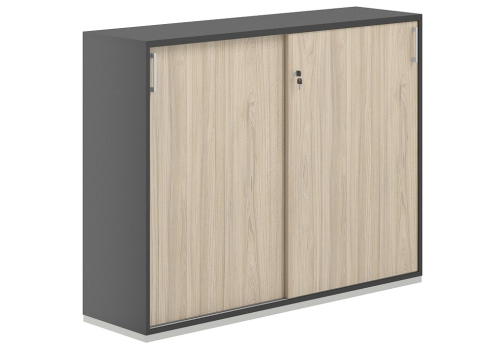 Шкаф-купе 3 уровня Фламинго, цвет антрацит + акация