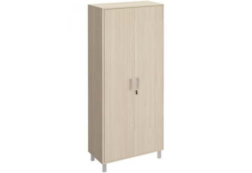 Шкаф высокий закрытый с замком Сидней, цвет дуб шамони