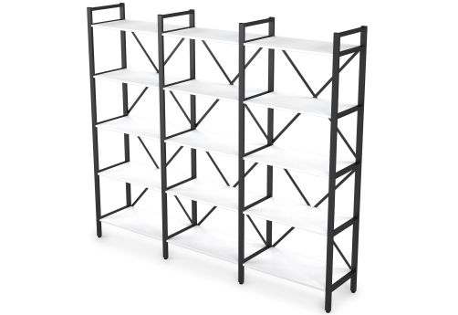 Стеллаж тройной, цвет белый премиум