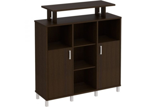 Стеллаж средний с надстройкой Сидней, цвет венге