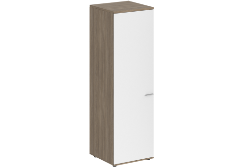 Гардероб с задней стенкой ЛДСП левый Индиго Вуд, цвет дуб темный + белый