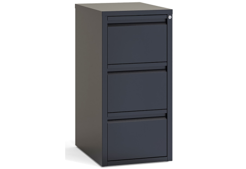 Картотека металлическая (центральный замок), цвет антрацит