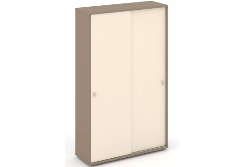 Шкаф-купе комбинированный, цвет латте + сатин