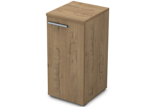 Пенал низкий закрытый Платинум Персонал, цвет тиковое дерево