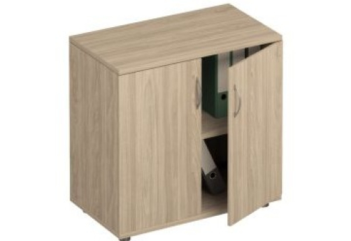 Шкаф для документов низкий закрытый Тарли, цвет вяз светлый