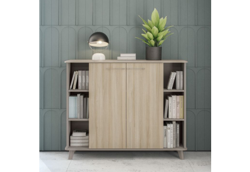 Шкаф средний полузакрытый Види Вуд, цвет мокко + вяз