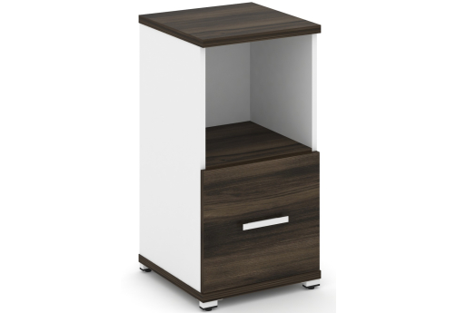 Шкаф одна узкая секция 2 ниши (фасад ЛДСП, 1 ниша) Динен, цвет дуб мали-белый